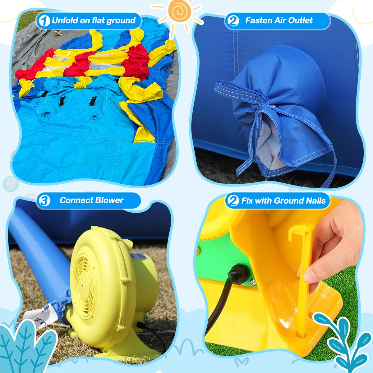 Giant Inflatable Double Water Slide with Splash Pool, 26.5x10.6x8.3ft, 2026 New Vibrant 2-Lane Bounce Slide for Adult Party, Family Gathering, Outdoor Backyard Summer Event