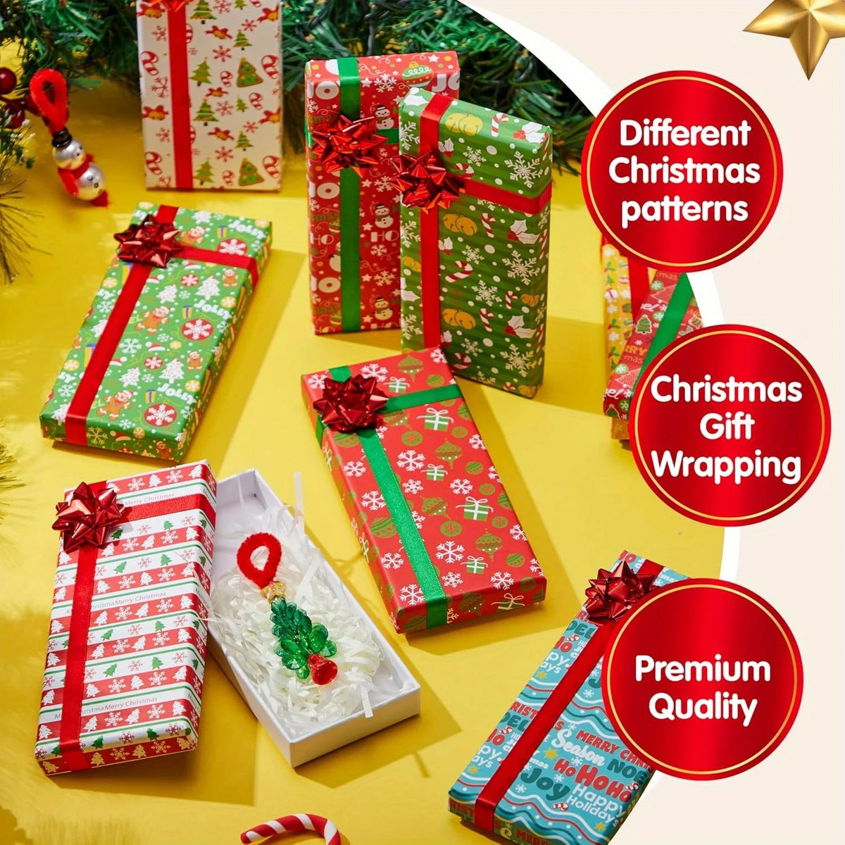 Joyfy Christmas Gift Card Boxes With Bows For Holiday Presents
