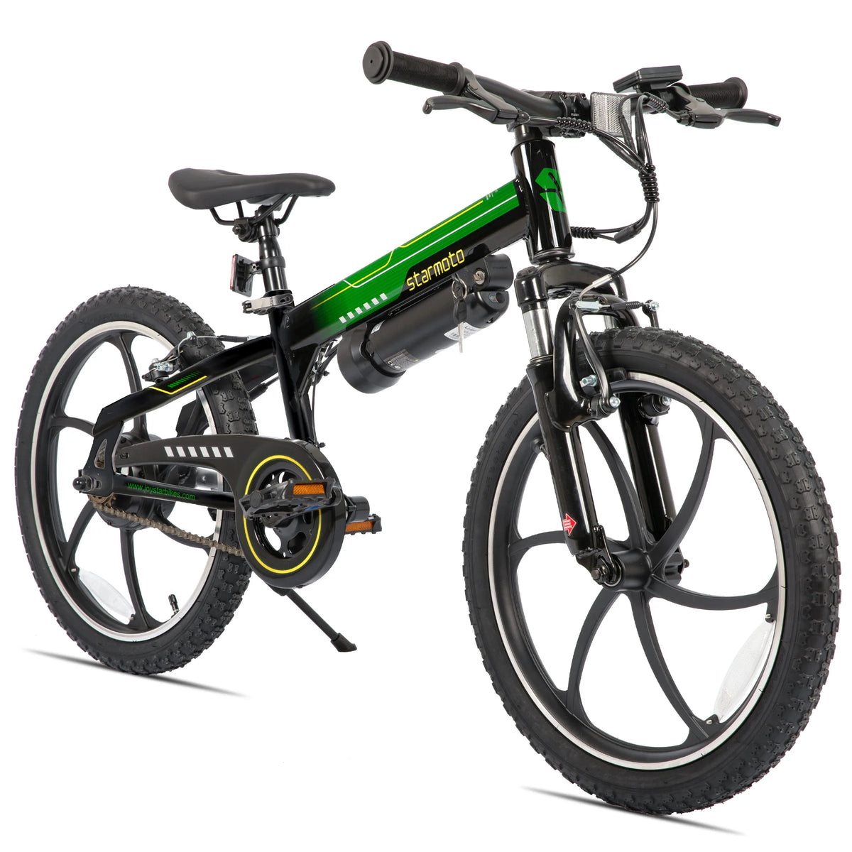 JOYSTAR 20 Inch Electric Bike for Kids & Teens Ages 7+ 250W Brushless Motor 15 Miles 15.5MPH Electric Mountain Bicycle Removable Battery Dual V-Brakes