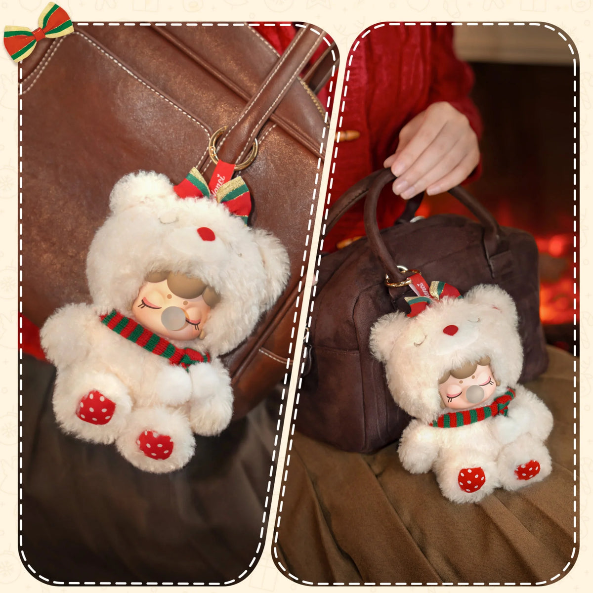 Rolife Nanci Christmas Bear Plush Pendant Collectible Doll