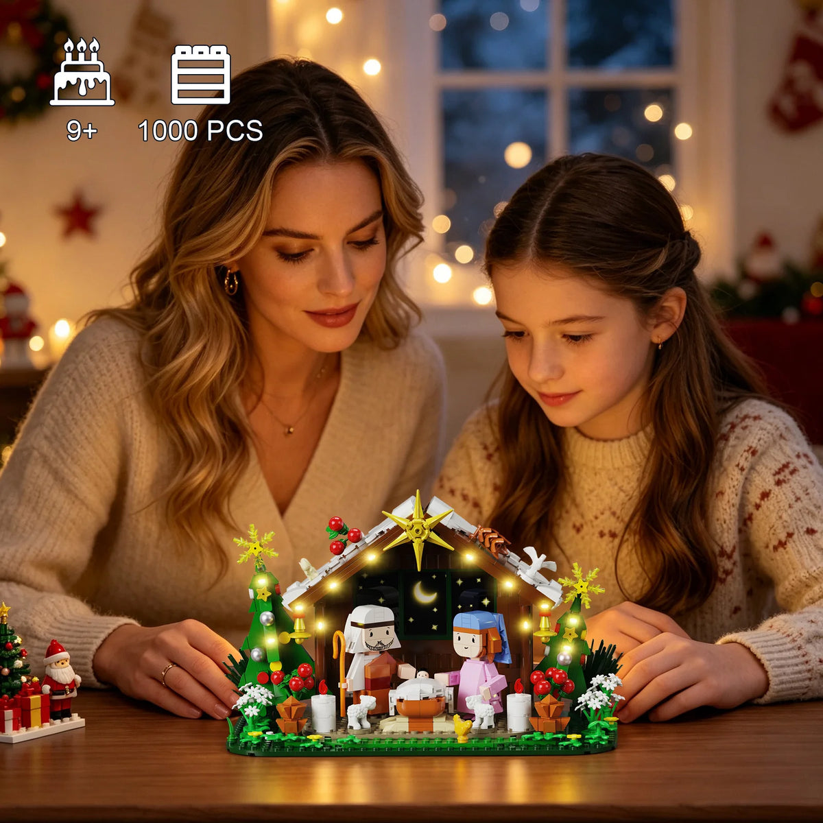 BuildMoc Nativity Scene Building Blocks Set for Religious Home Decor