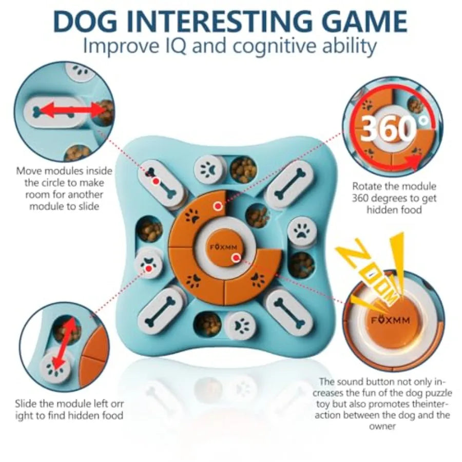 Interactive Dog Treat Puzzle Toy IQ Slow Feeder Mental Stimulation