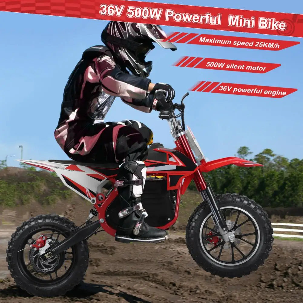 Off Road Mini Motorcycle Kids Electric Motocross Bike Electric Pocket Motorbike with 36V 500W Motor 10 Inches Wheels