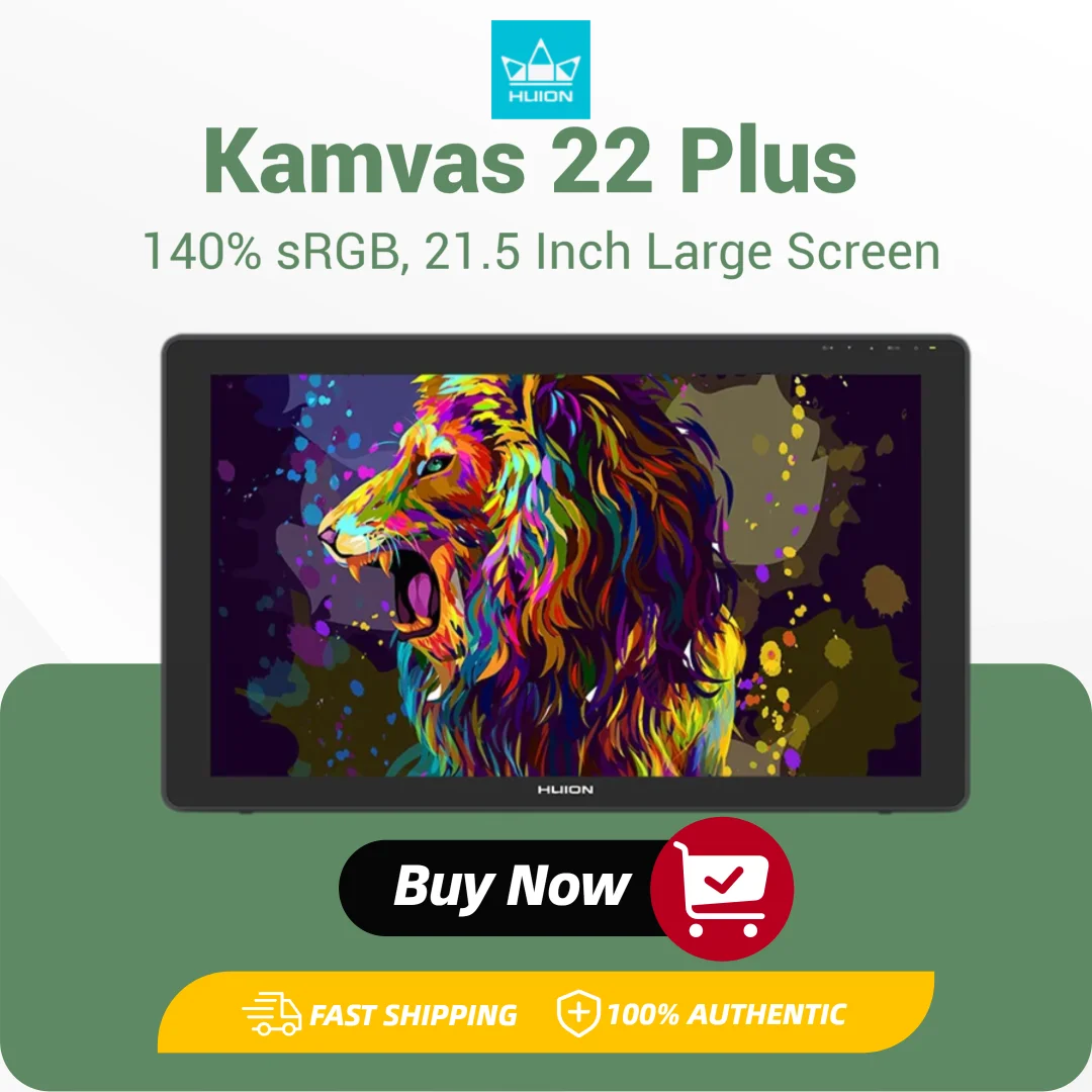 Huion Kamvas 22 Plus QLED Graphics Tablet For Creative Design