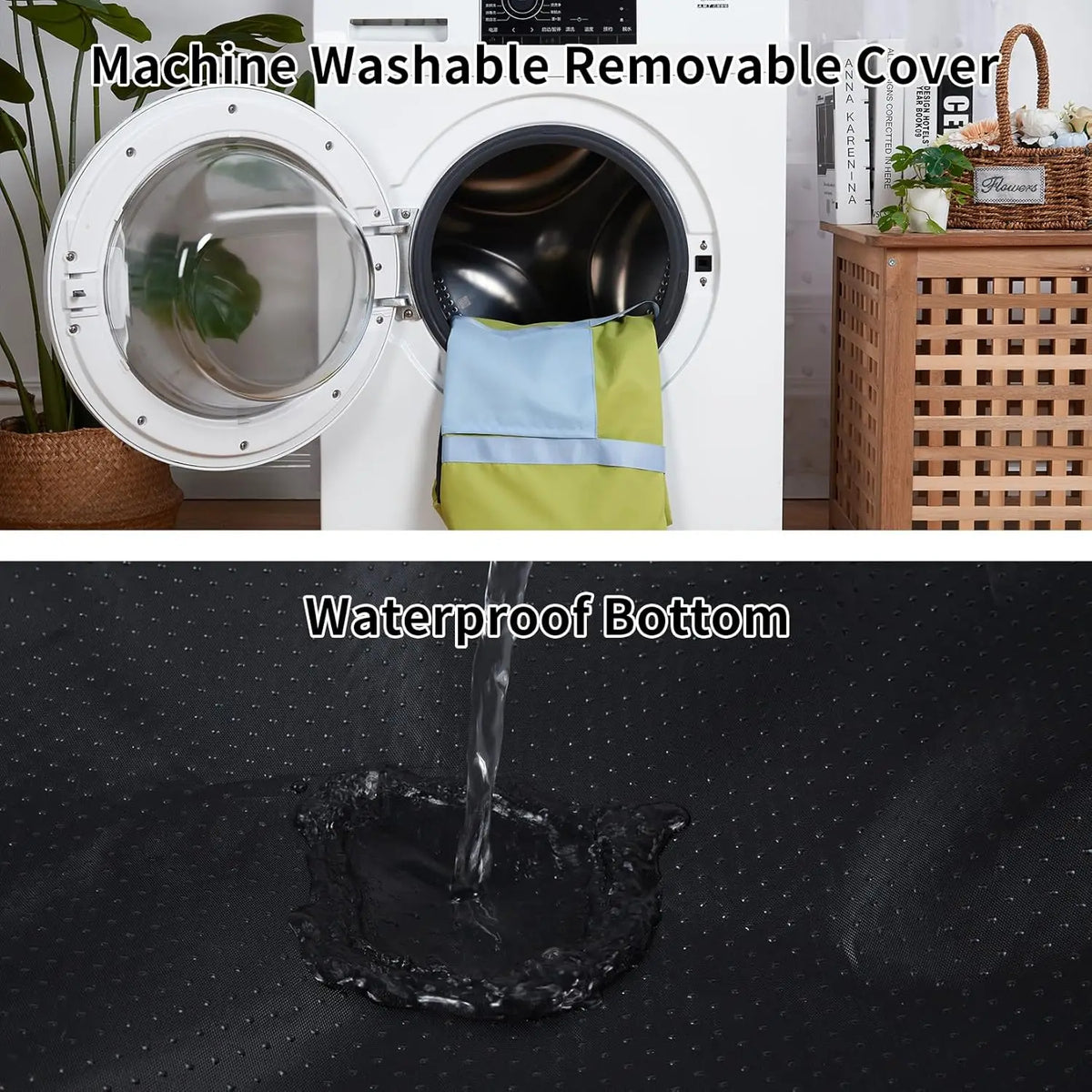 HiMiss Waterproof Dog Car Seat Booster With Integrated Safety Tether