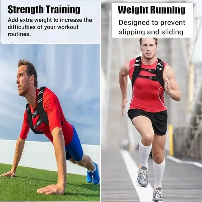 Adjustable Weighted Vest for Strength Training and Cardio Workouts