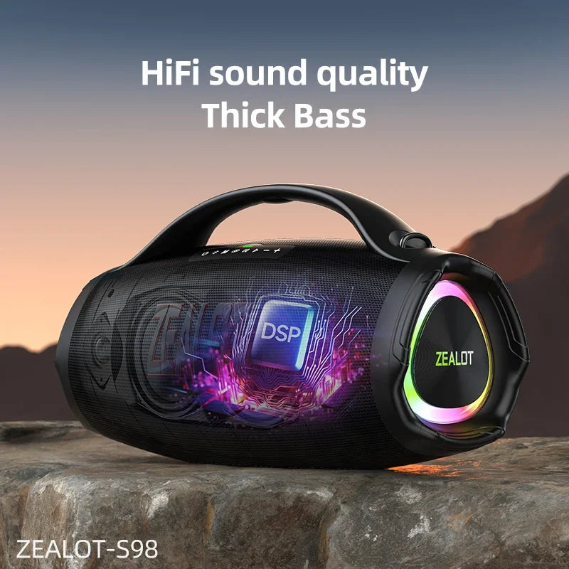 Zealot Portable Bluetooth Speaker 160W Wireless Waterproof Outdoor Audio