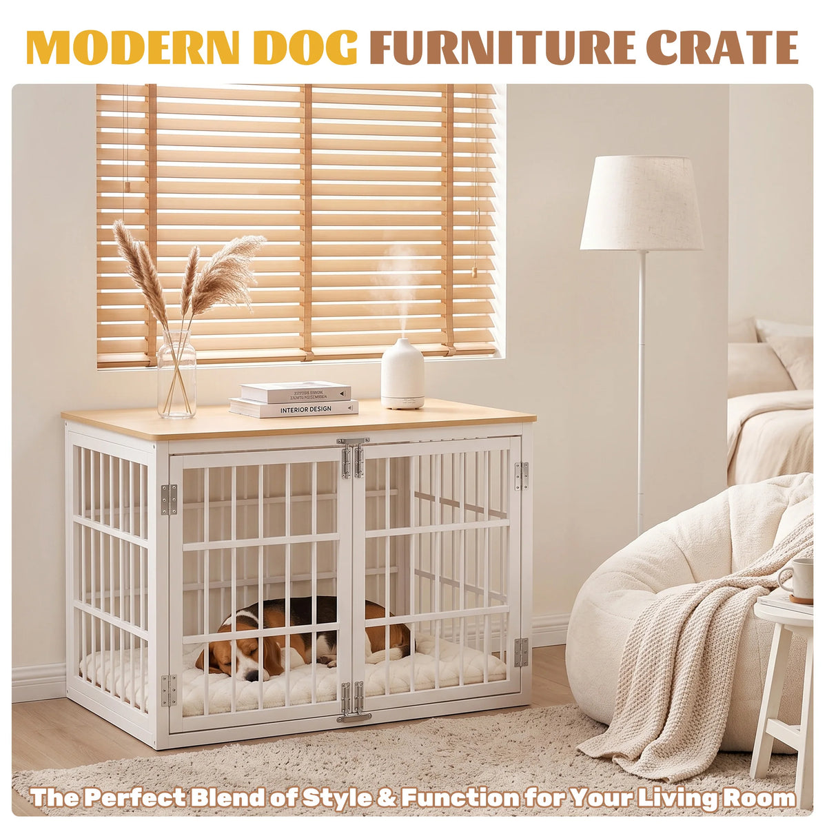 JHK Heavy Duty Iron Dog Cage With Double Lock Kennel