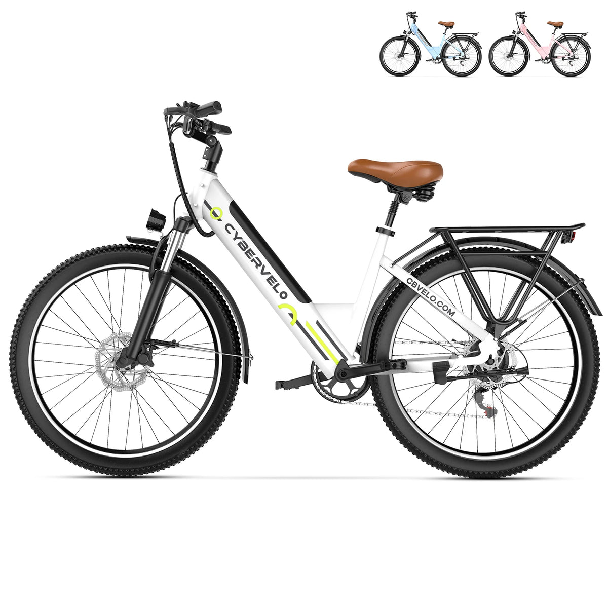 Cybervelo 1000W Peak Electric Bike With Removable Battery