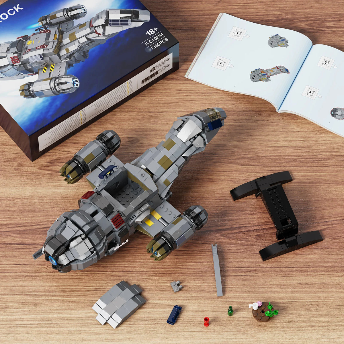 Firefly Class Spaceship Shuttle Building Blocks With Display Stand