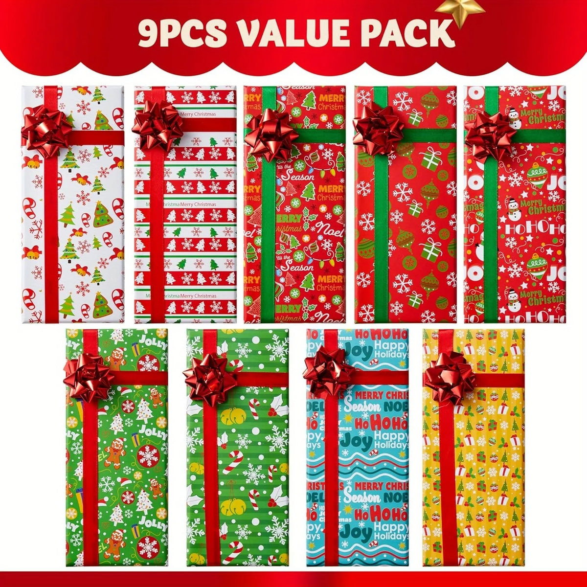 Joyfy Christmas Gift Card Boxes With Bows For Holiday Presents