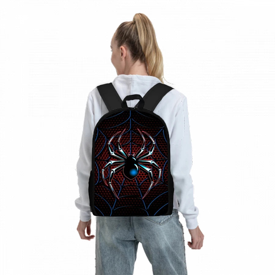 3D Spider Pattern Cartoon School Backpack For Children