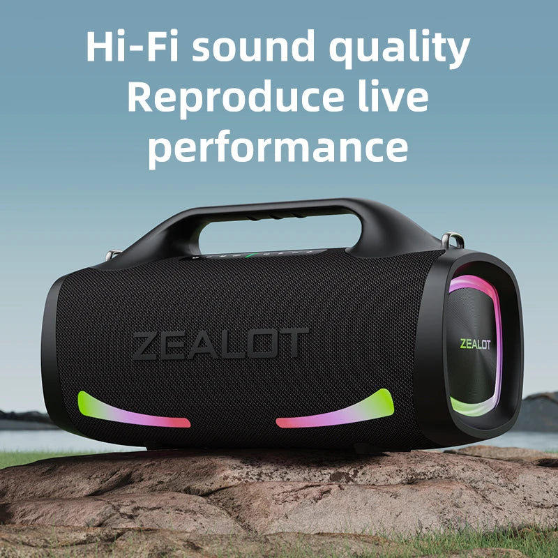 Zealot 100W Waterproof Bluetooth Speaker With Power Bank
