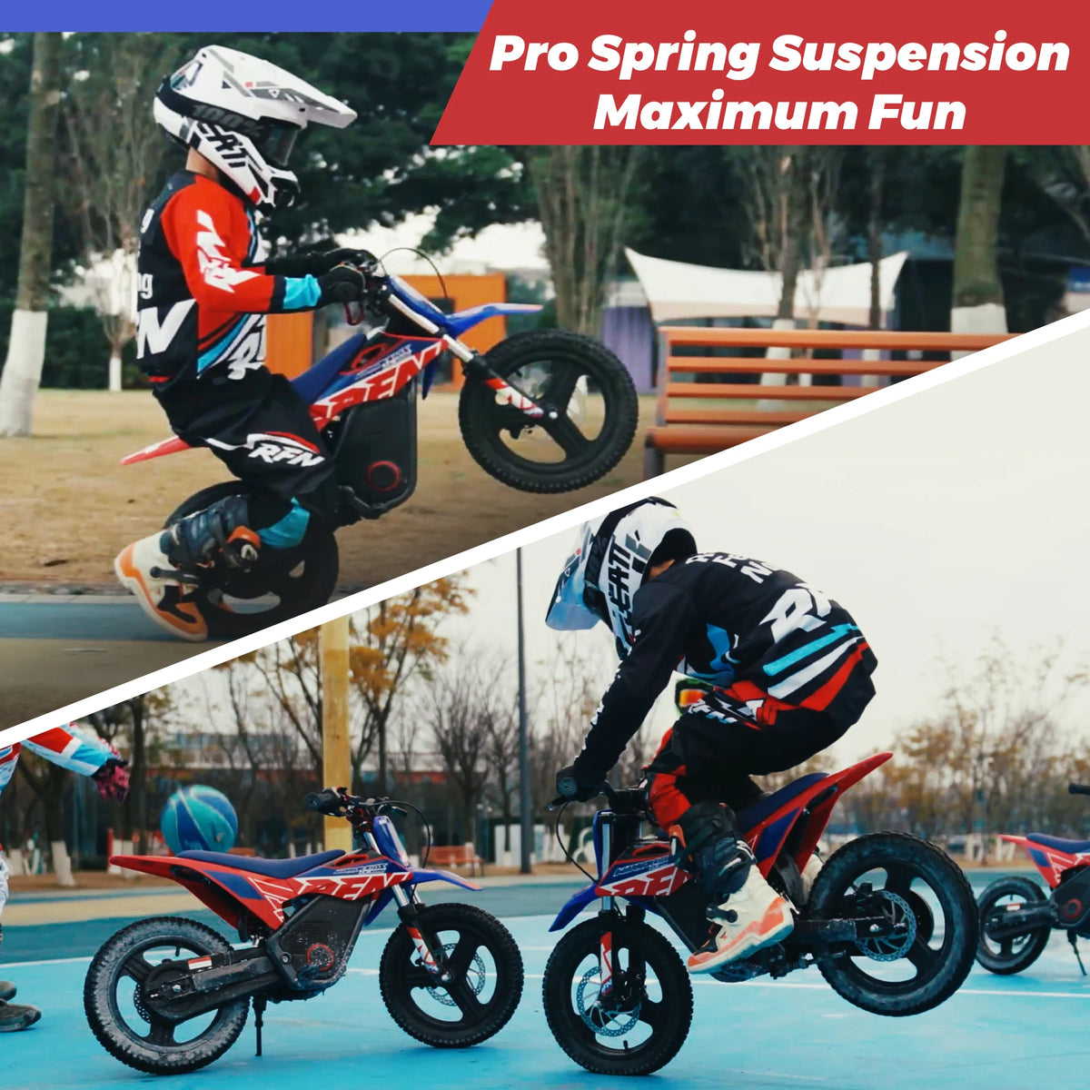 RFN Warrior Kids Electric Dirt Bike | Kids Electric Off-Road Motorcycle | Speed Ride |Multi-Speed,Outdoor Ride for Age 3-8