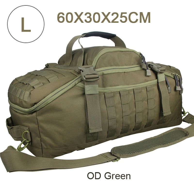 LQARMY Waterproof 3 Way Duffel Bag Large Capacity Travel Tote