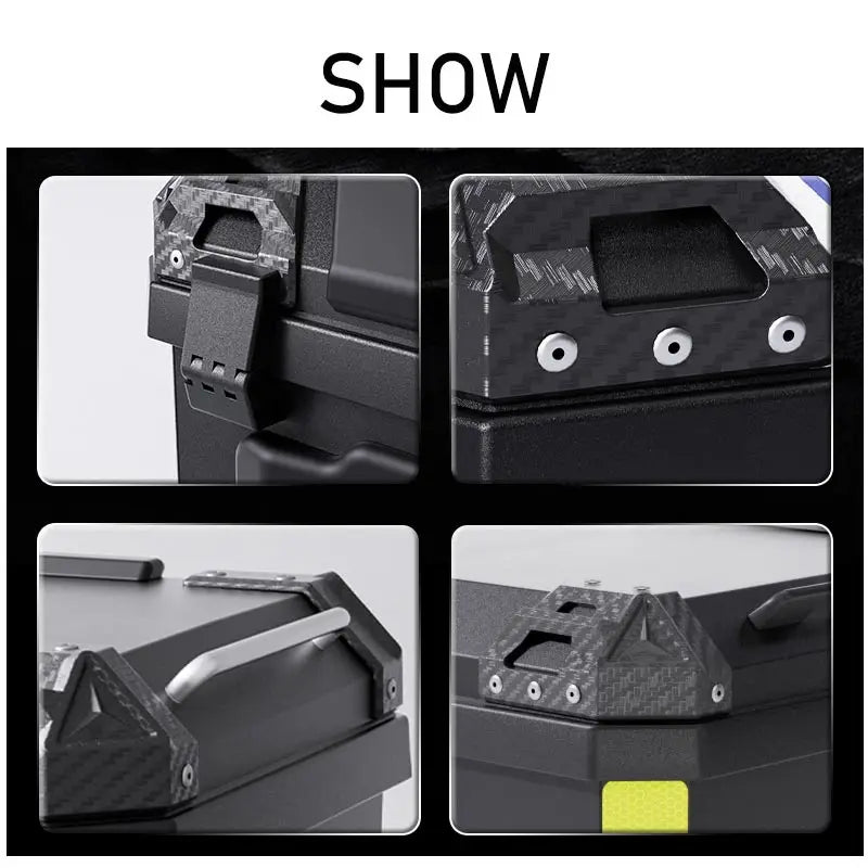 Waterproof Motorcycle Top Case With Anti Theft Lock And Storage