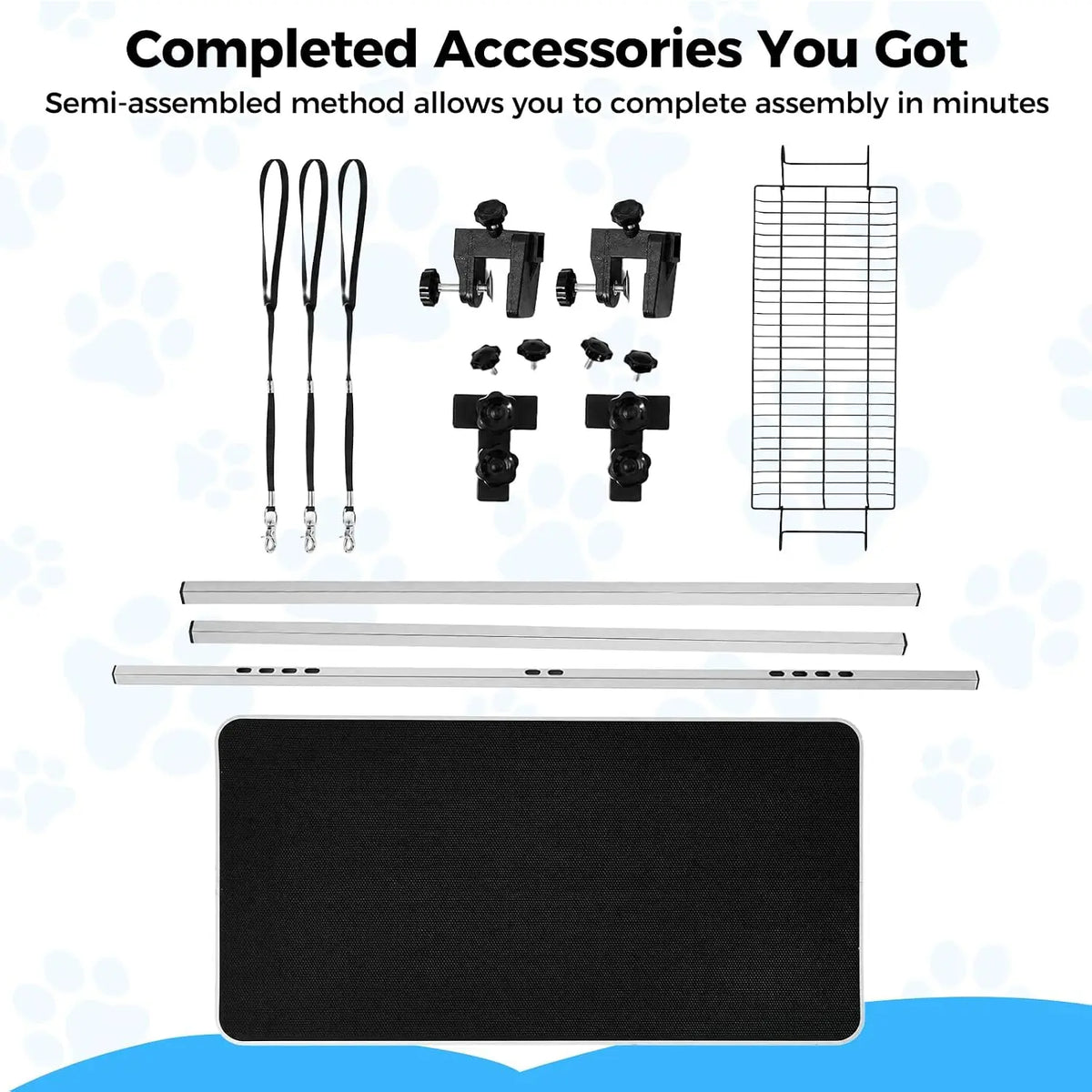 Professional Foldable Dog Grooming Table With Heavy Duty Metal Construction