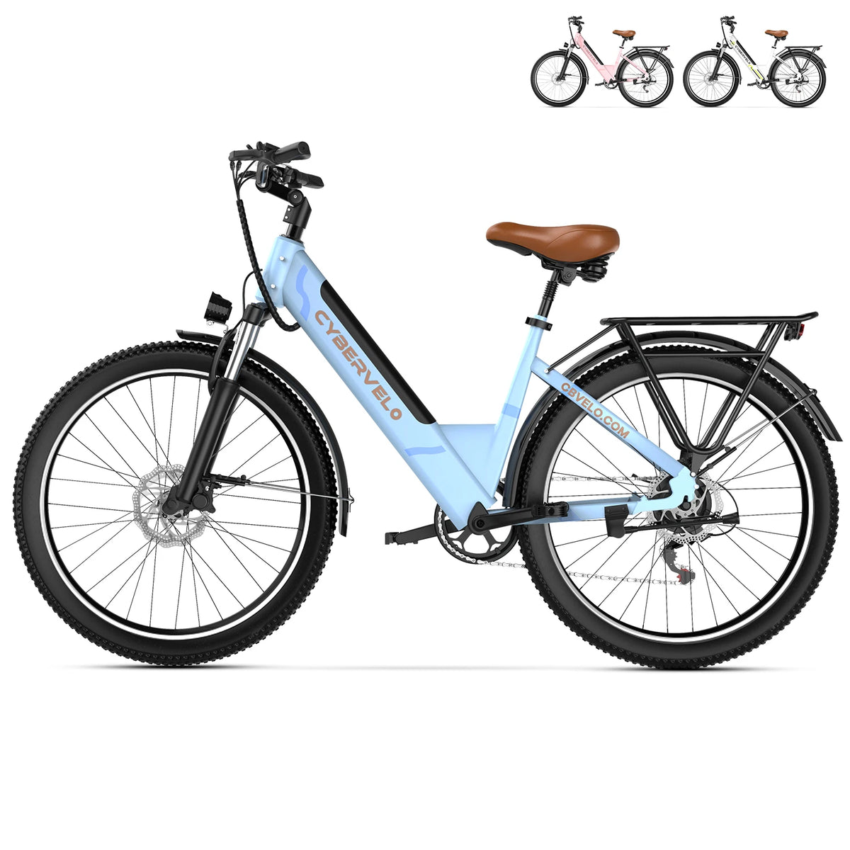 Cybervelo 1000W Peak Electric Bike With Removable Battery