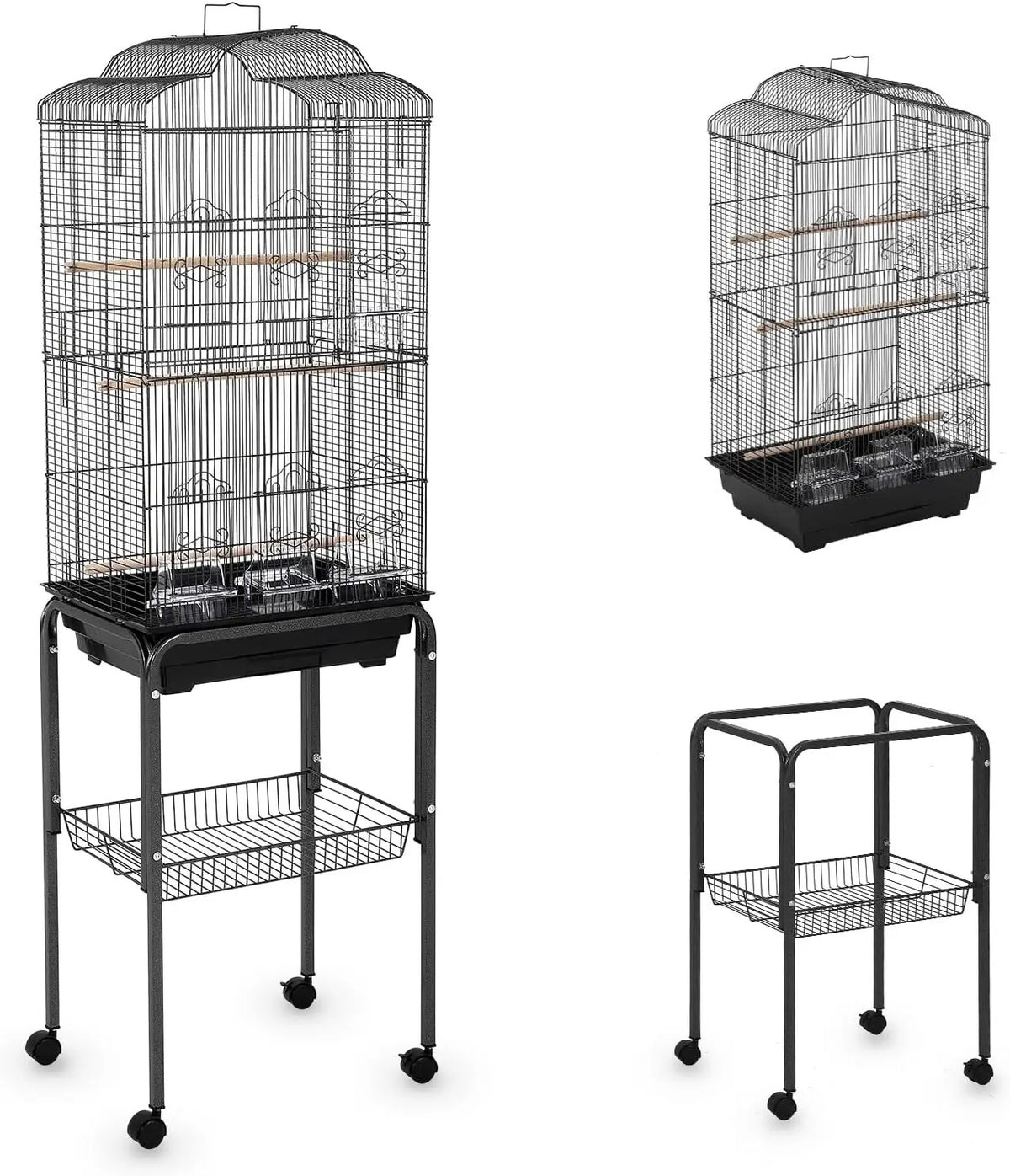Luxury Victorian Wrought Iron Bird Cage With Heavy Duty Playtop