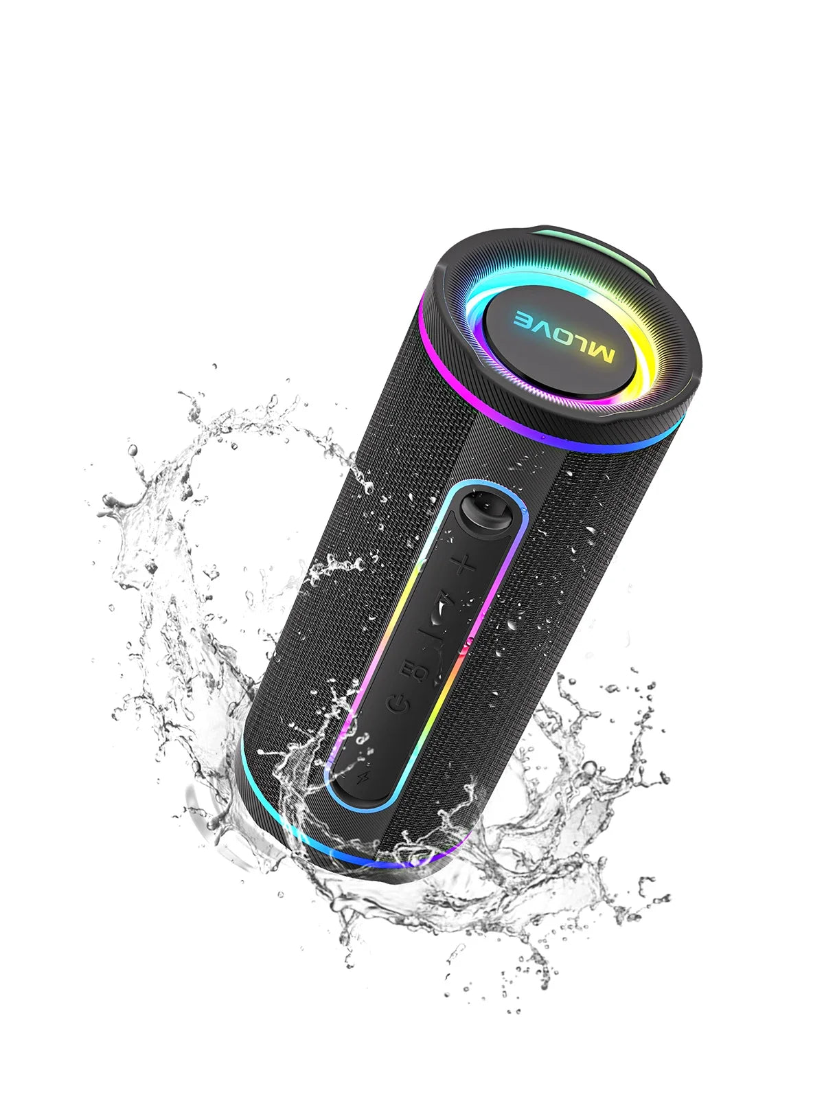 MLOVE E80 Portable Bluetooth Speaker IPX7 Waterproof RGB Lighting