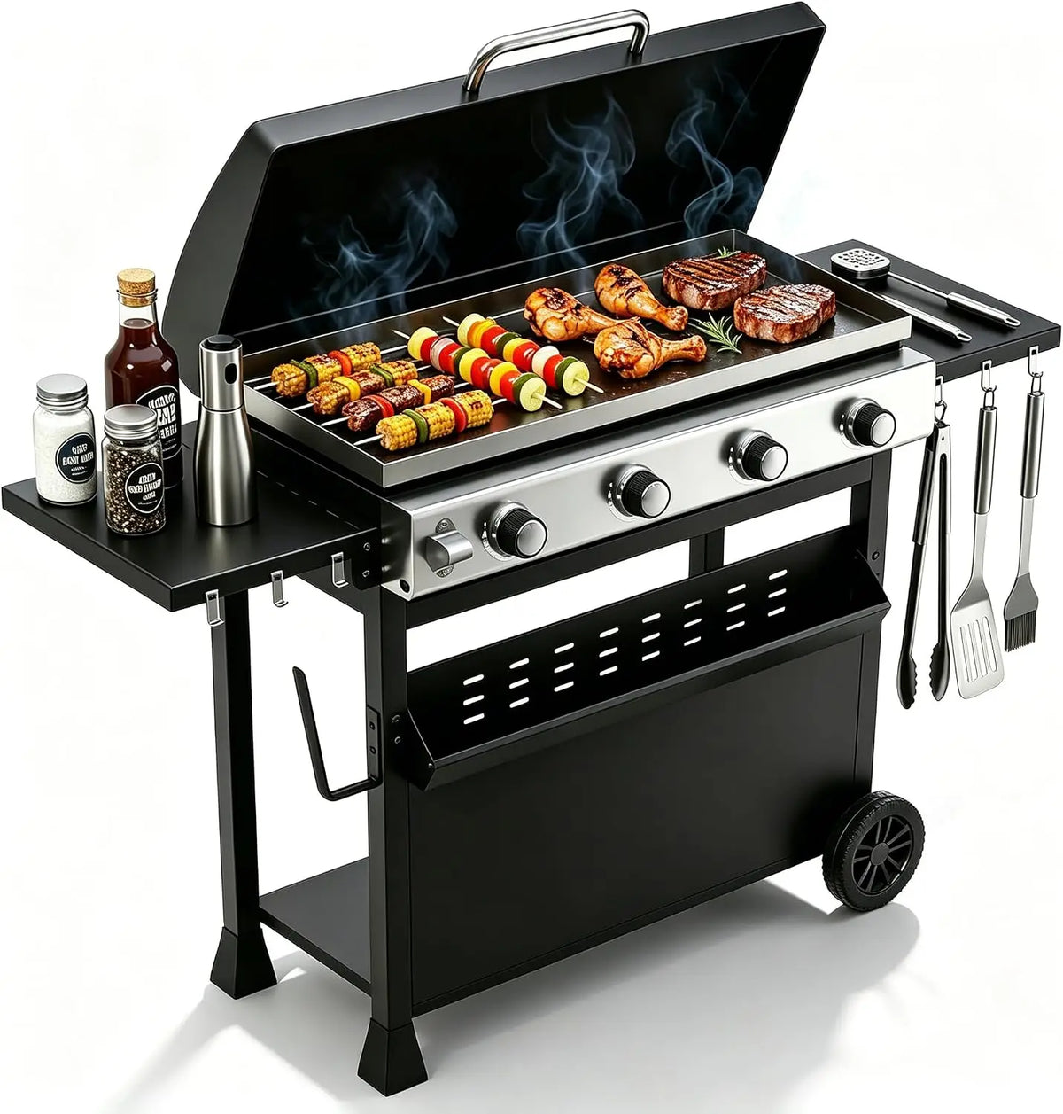 Tacleekii Four Burner Portable Propane Gas Flat Top Griddle