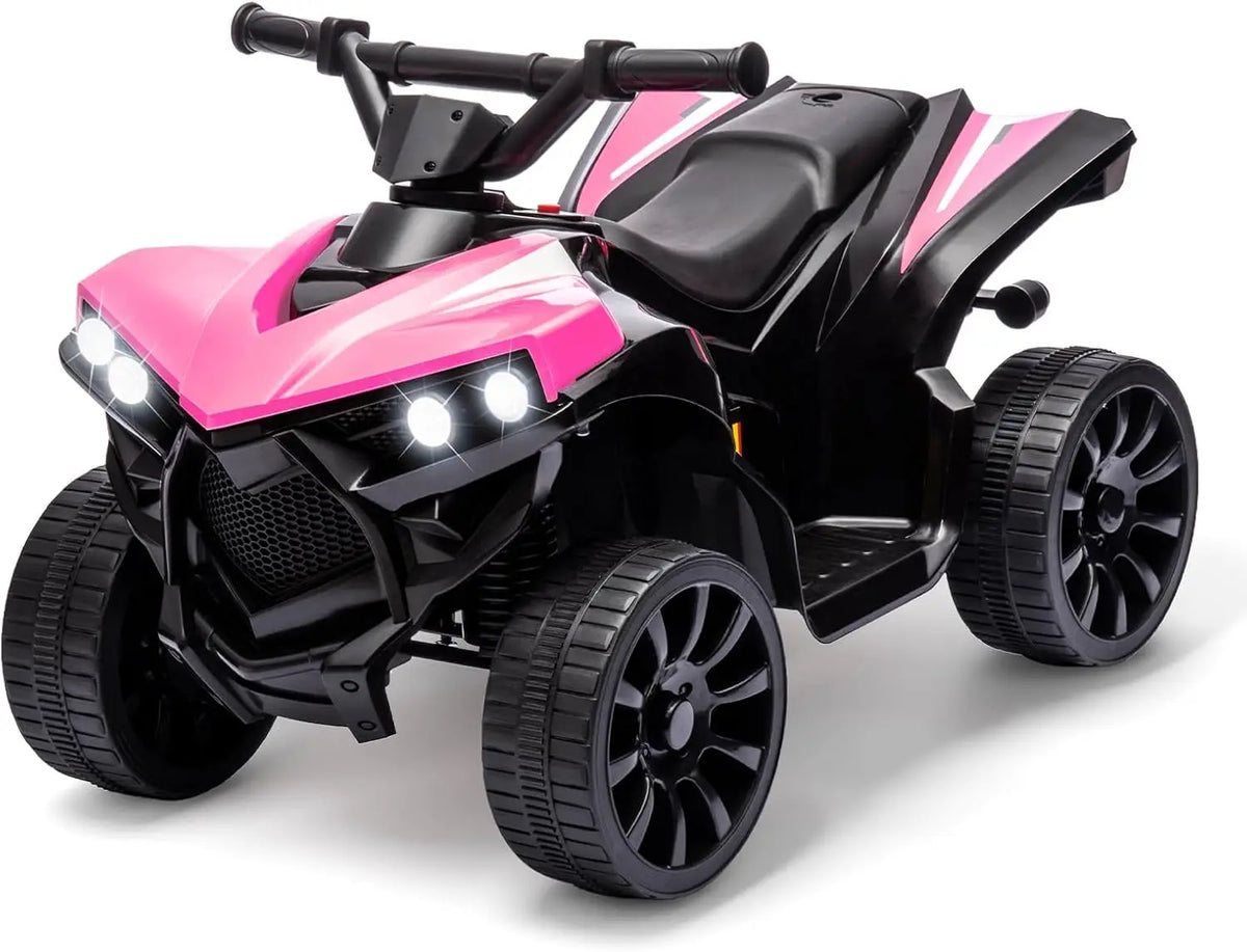 6V Ride on Toy, Kids ATV 4 Wheeler with 1.8MPH Max Speed, Wear-Resistant Wheels, Music & Foot Pedal, Electric Quad Car for Kids