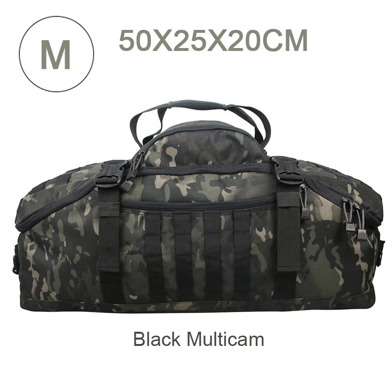 LQARMY Waterproof 3 Way Duffel Bag Large Capacity Travel Tote