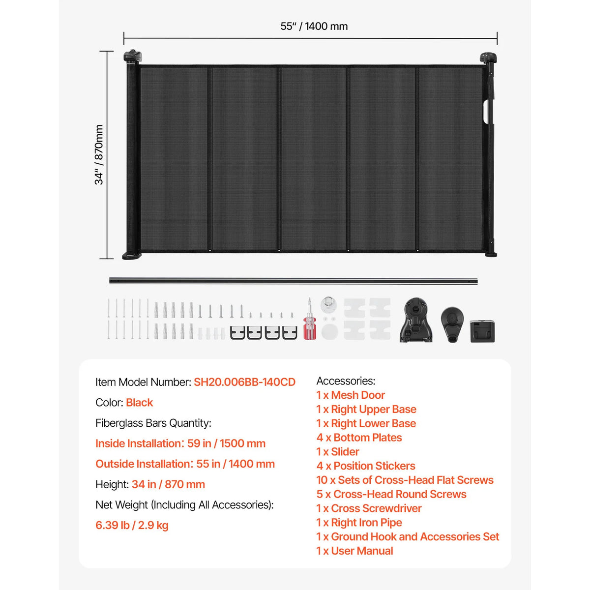 SucceBuy Retractable Baby And Pet Safety Gate For Doorways
