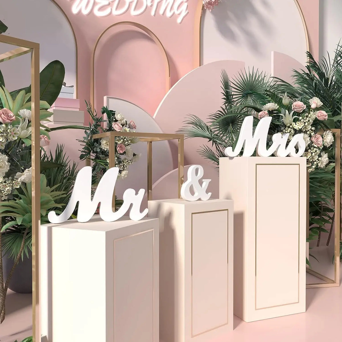 Twister.Ck Wooden Mr And Mrs Wedding Table Sign Decor