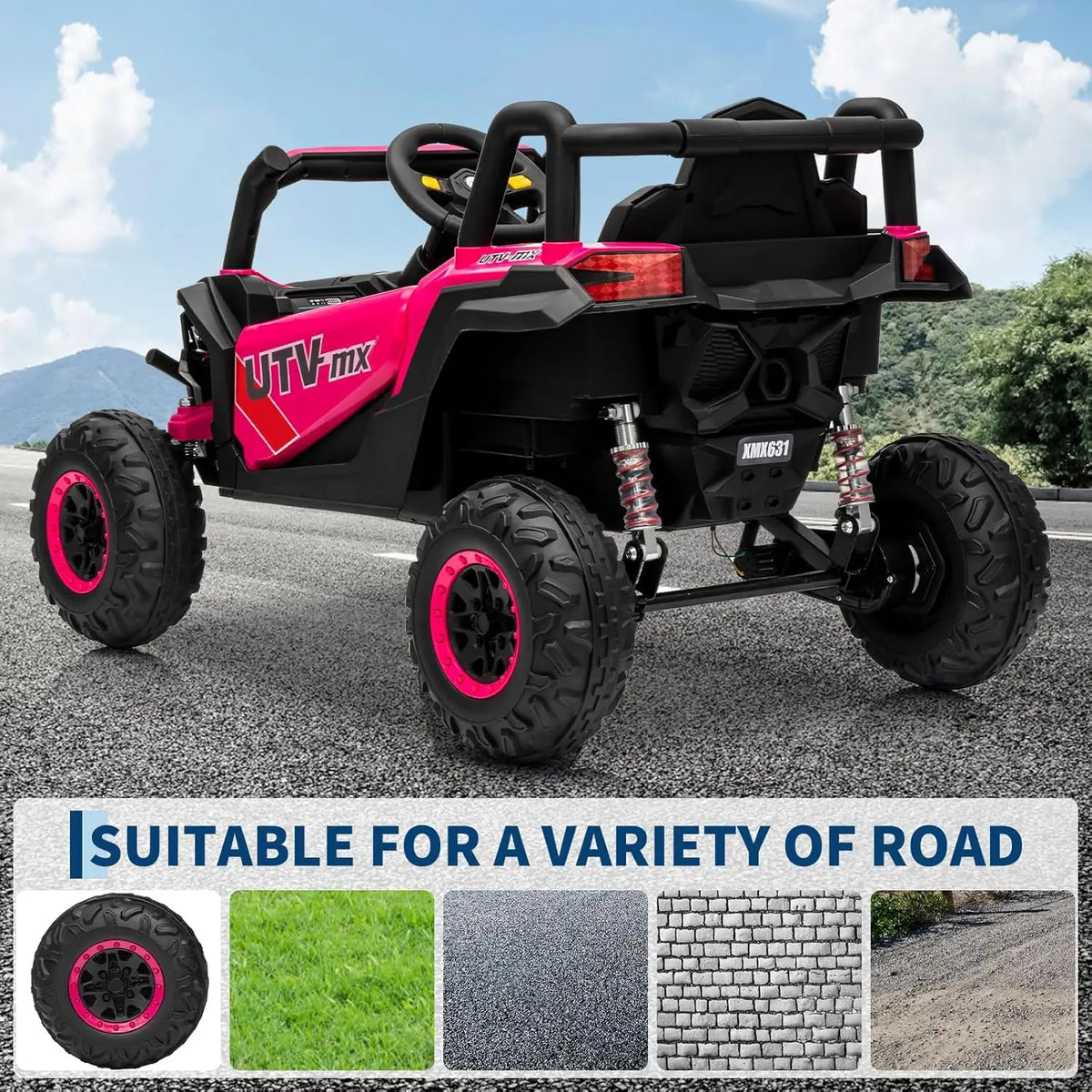 12V Ride on Toys, Battery Powered Electric Vehicle for Kids, Toddler Ride on Truck SUV with Parental Remote Control, 4 Wheels, Music, 66 LBS Capacity for Boys and Girls
