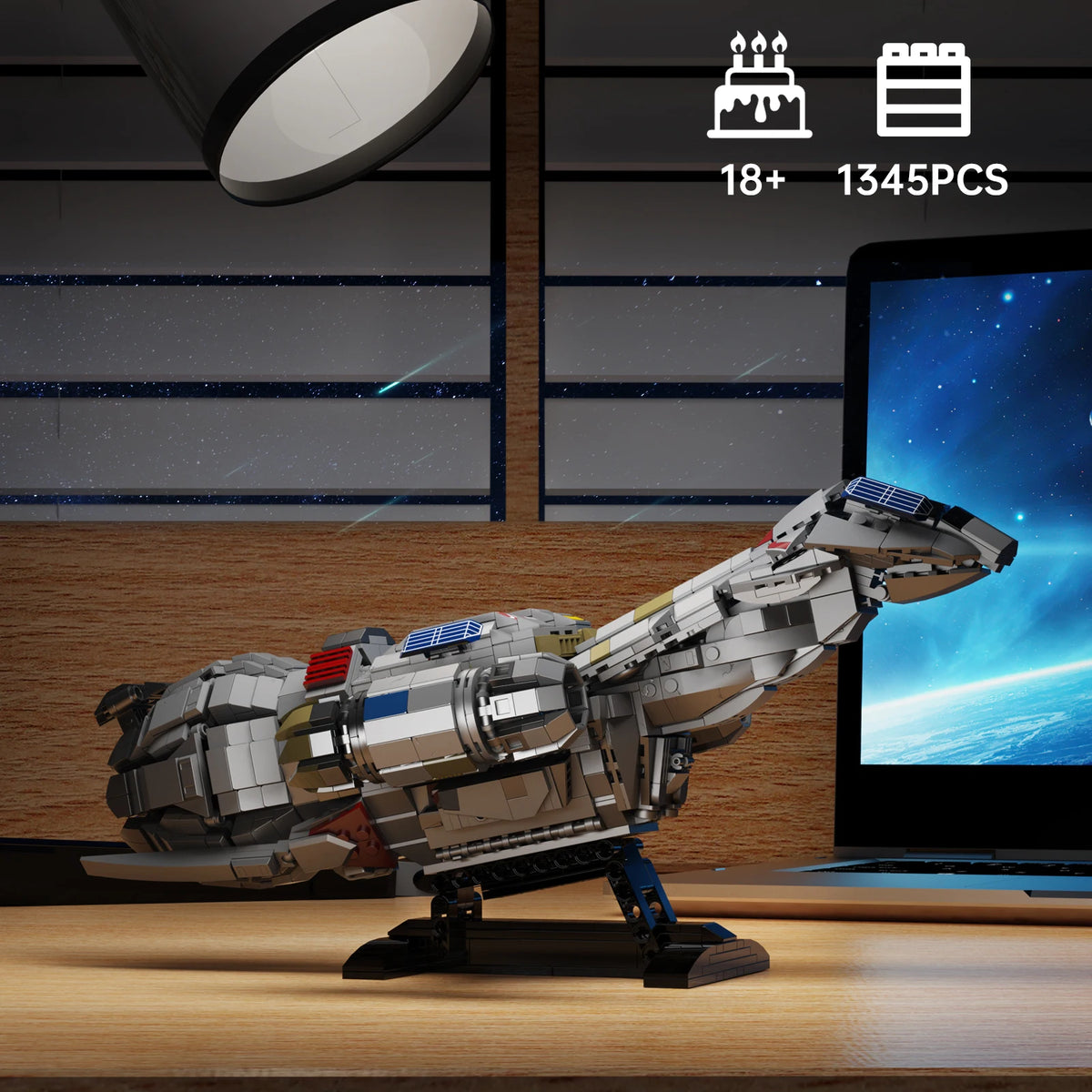 Firefly Class Spaceship Shuttle Building Blocks With Display Stand