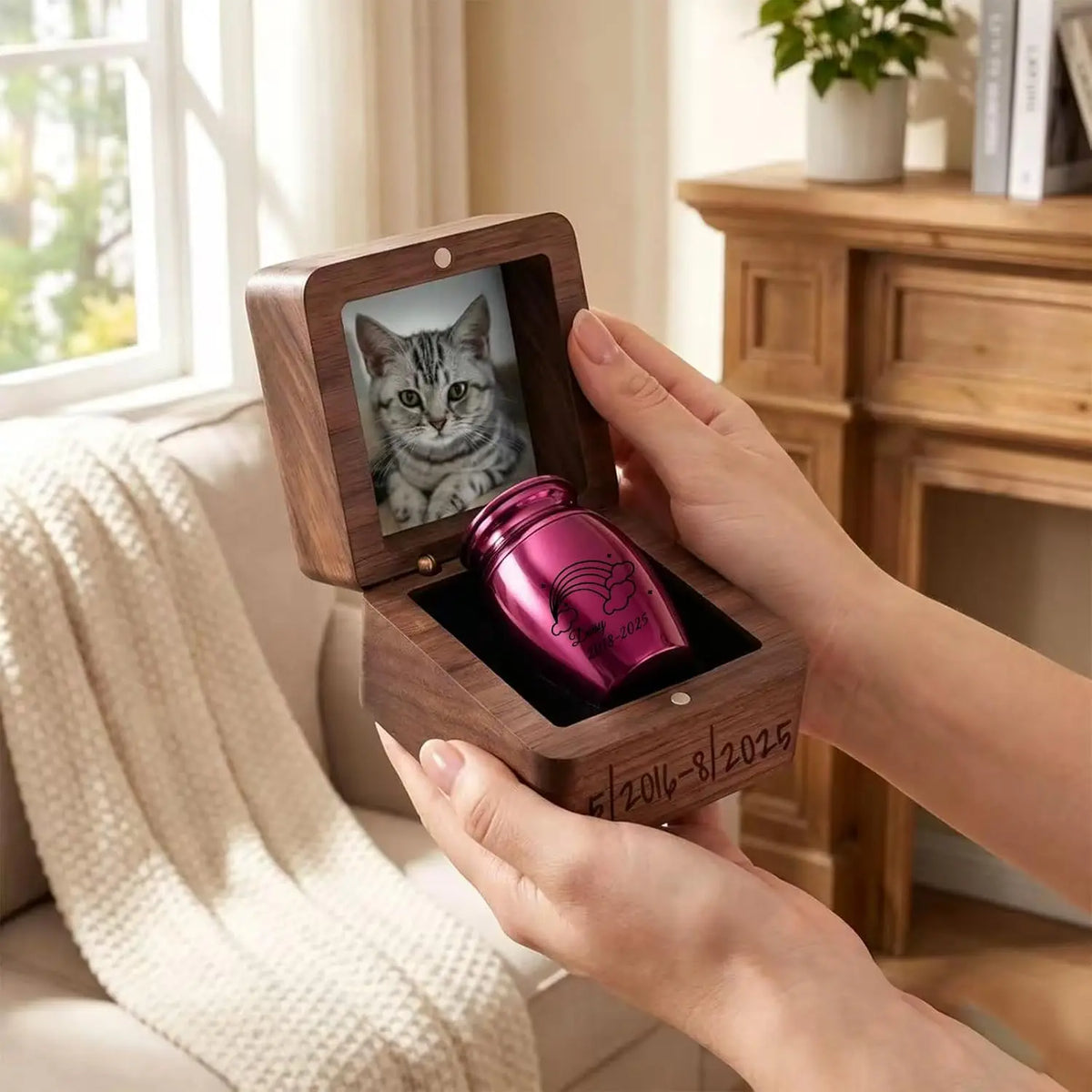 Custom Personalized Pet Memorial Urn For Dogs And Cats Keepsake