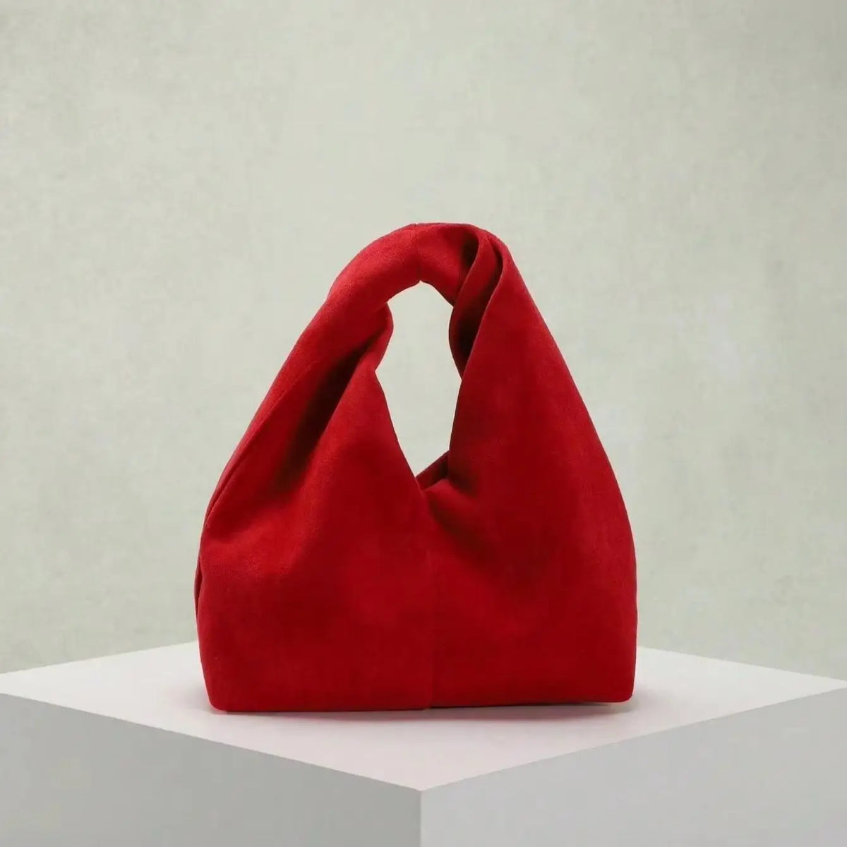 Faux Suede Twisted Handle Tote Bag For Women Casual Wear