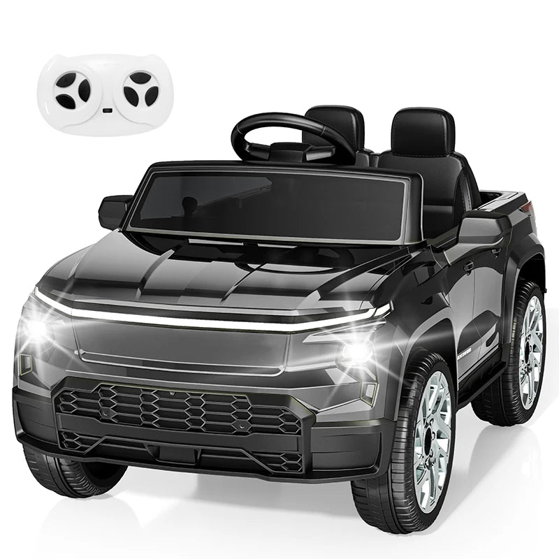 24V Ride On Toys, Licensed Chevrolet Silverado LT Trail Boss Ride-On Truck, 2-Seater Electric Car for Kids with Remote Control, Safety Belt, Truck Bed Storage, LED Lights & Music