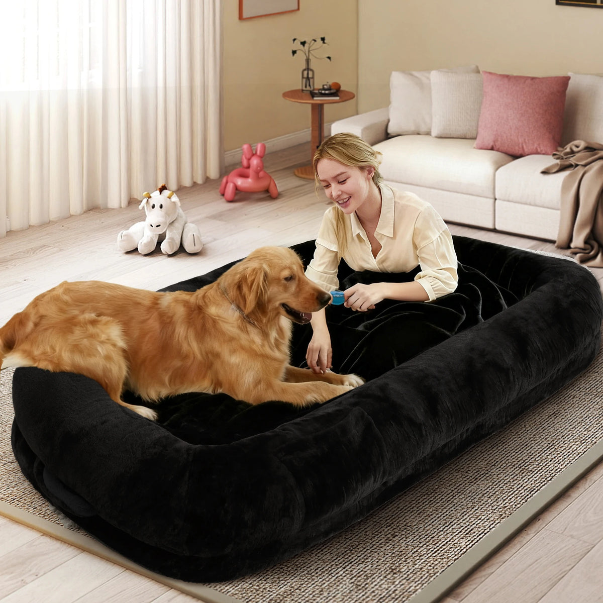 Spacious Orthopedic Dog Bed For Adults With Removable Cover