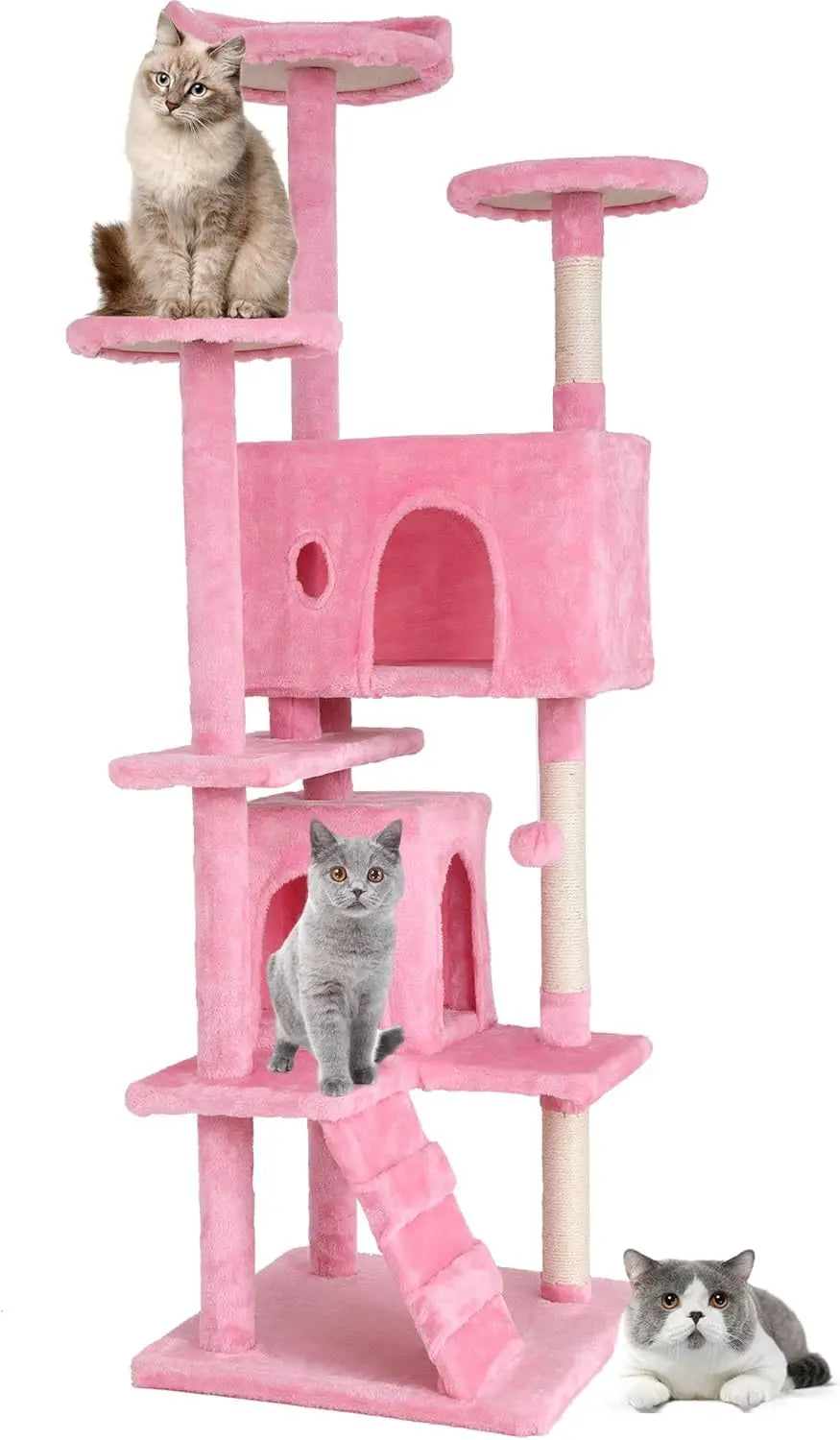 BestPet Multi Level Cat Tree Tower Featuring Sisal Scratching Posts
