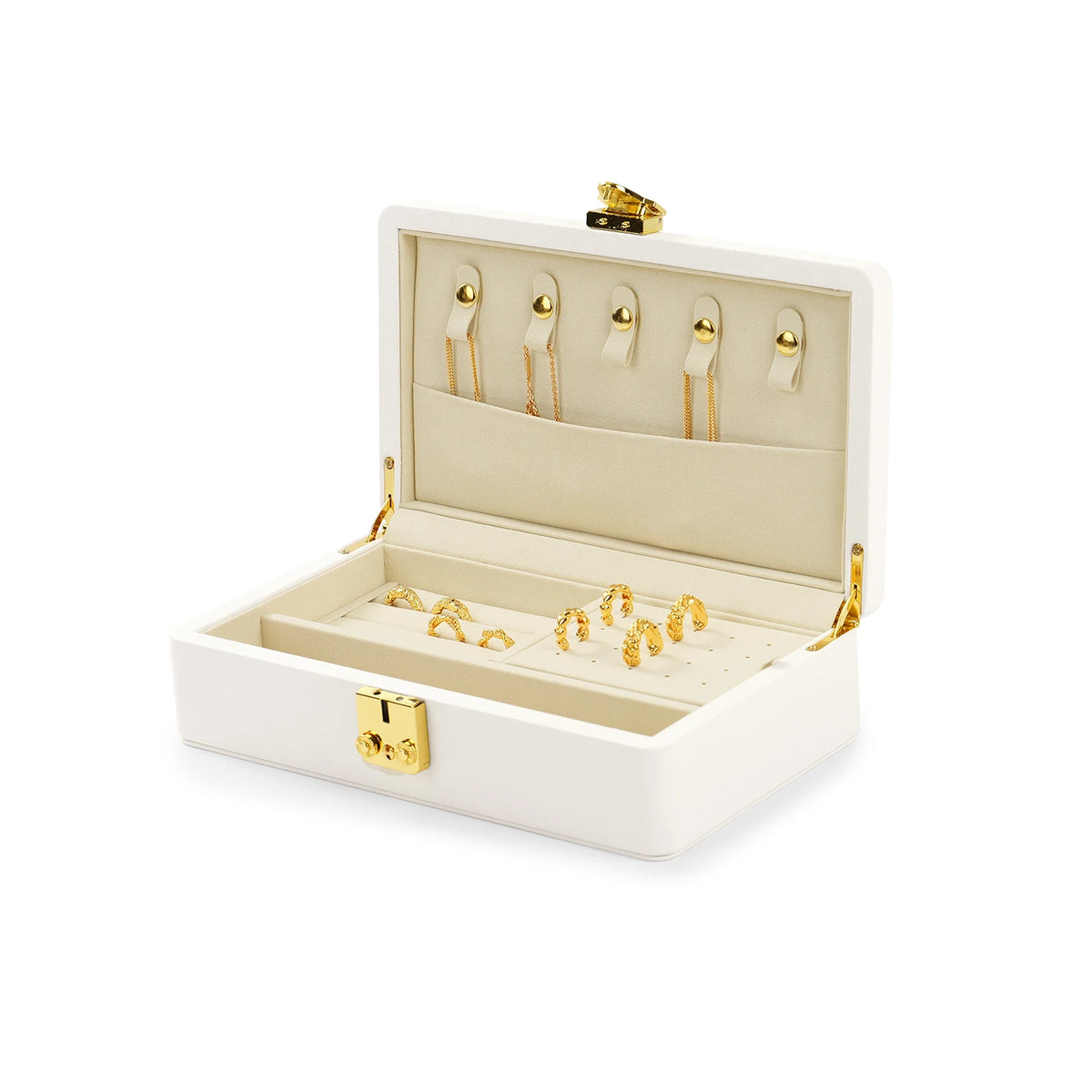 Oirlv Velvet Jewelry Organizer With Lock and Travel Storage Case