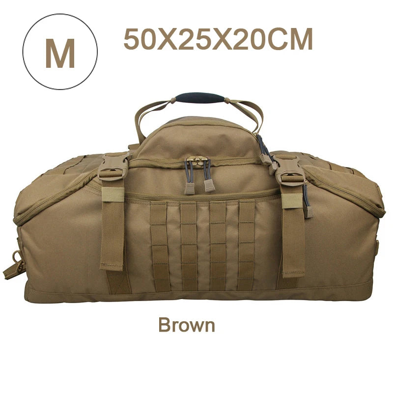 LQARMY Waterproof 3 Way Duffel Bag Large Capacity Travel Tote