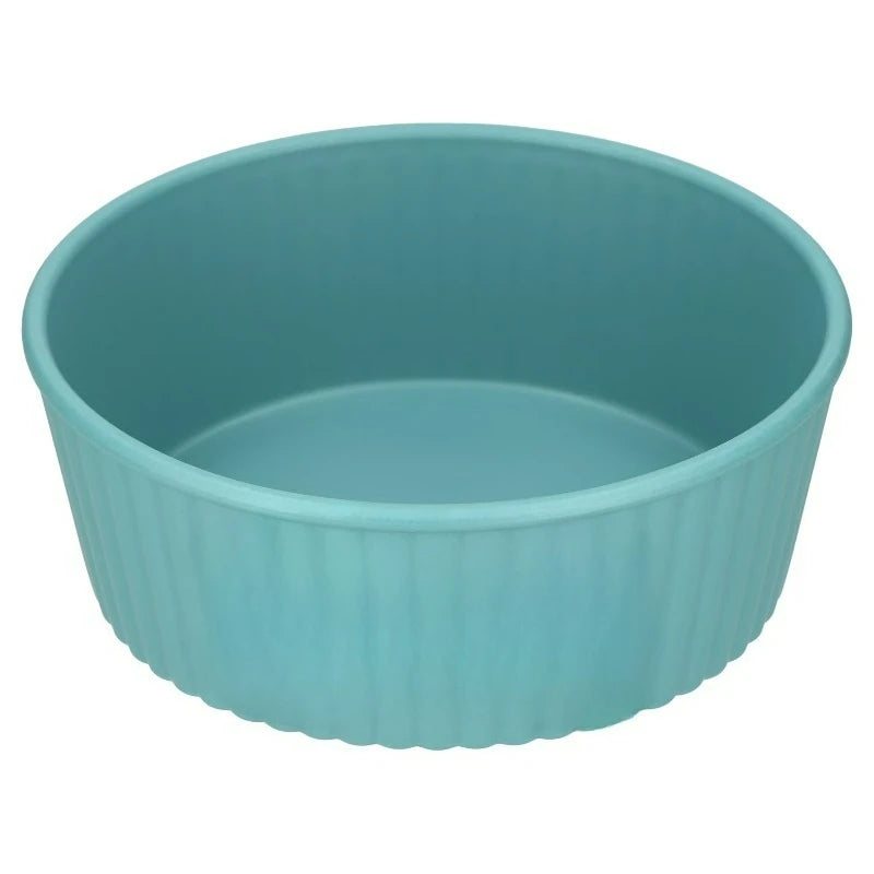 Premium Plastic Pet Bowl With Decorative Bone Embossed Exterior Design