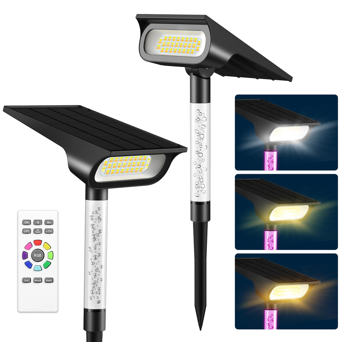 Intelamp Outdoor Solar Spotlights Dimmable For Garden And Patio