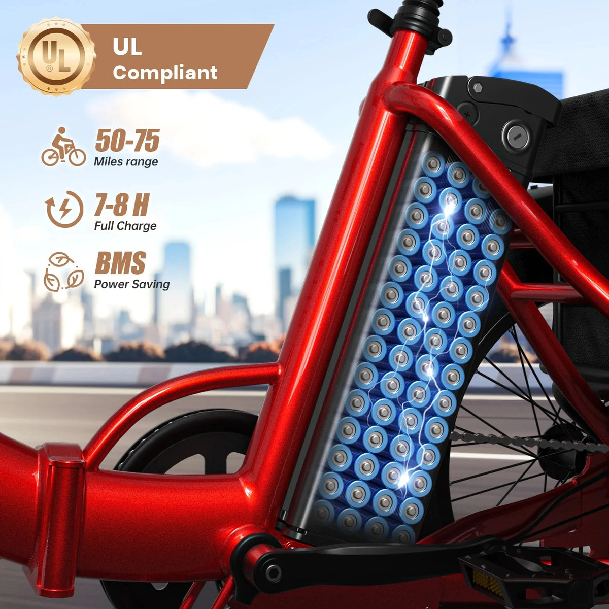 QRONGE Folding Electric Tricycle 1200W 20AH Battery Fat Tire