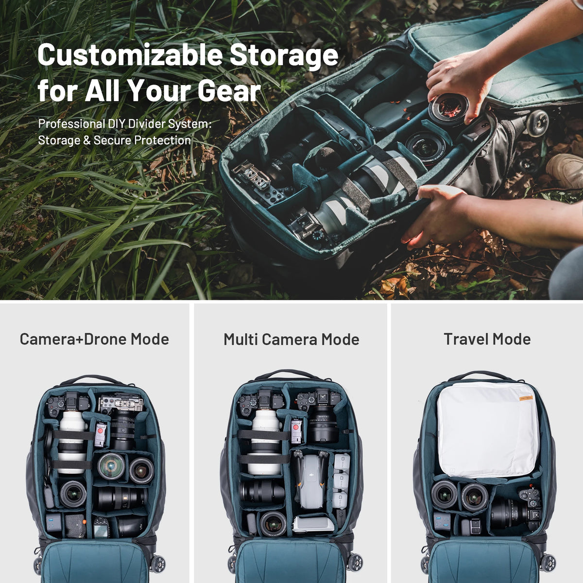 Pgytech Professional Photography Rolling Backpack Case