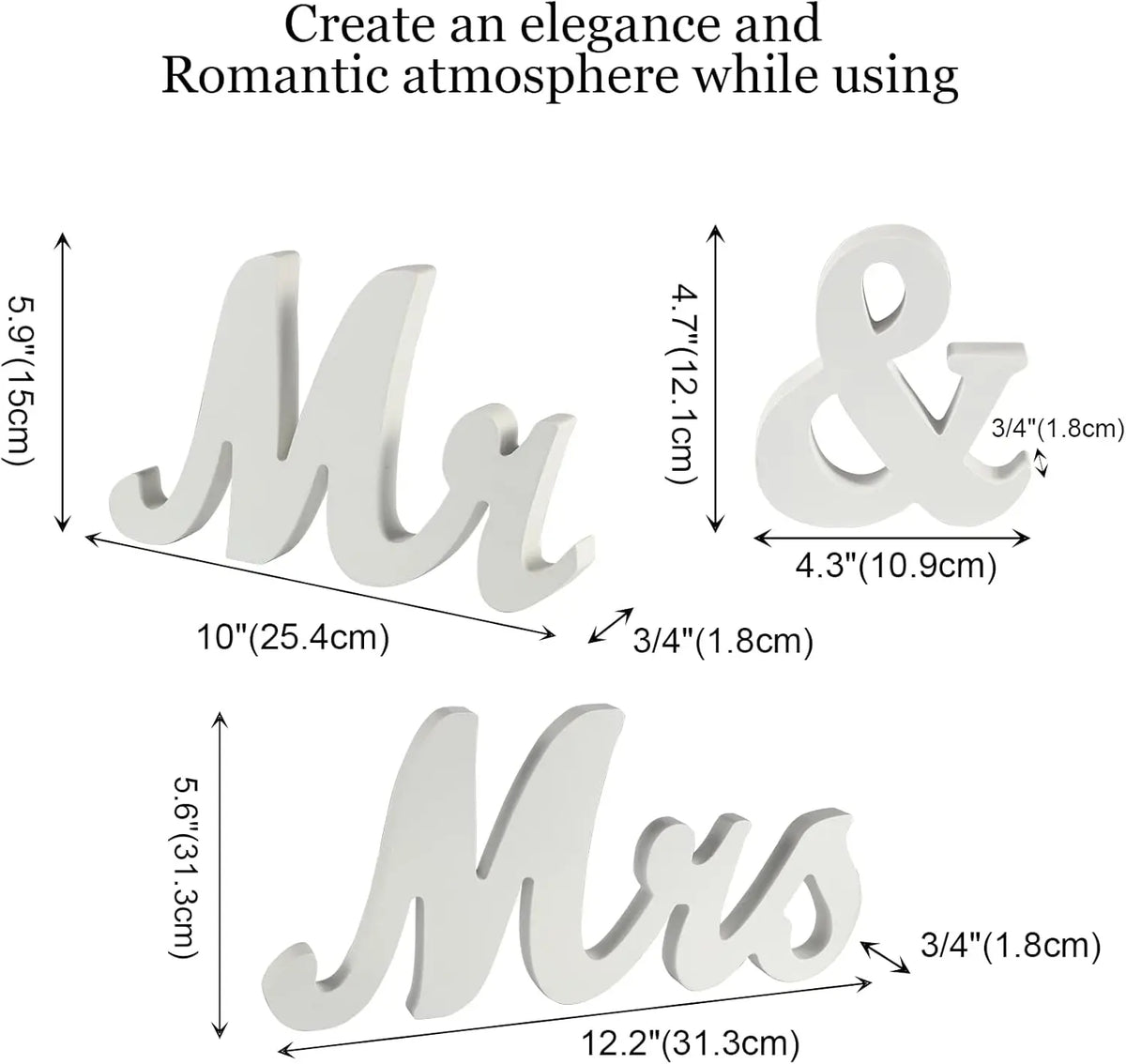 Twister.Ck Wooden Mr And Mrs Wedding Table Sign Decor