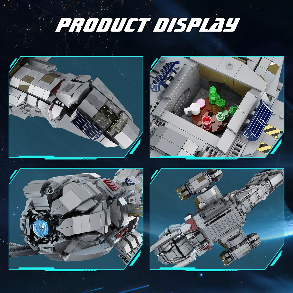 Firefly Class Spaceship Shuttle Building Blocks With Display Stand