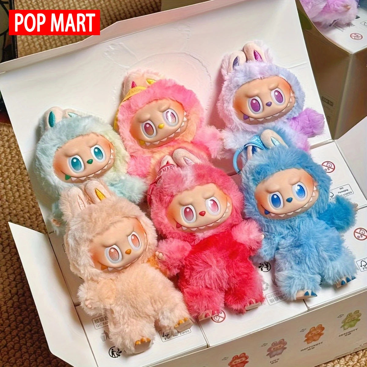 POP MART Labubu Plush Doll Collectible Figure Gift for Fans