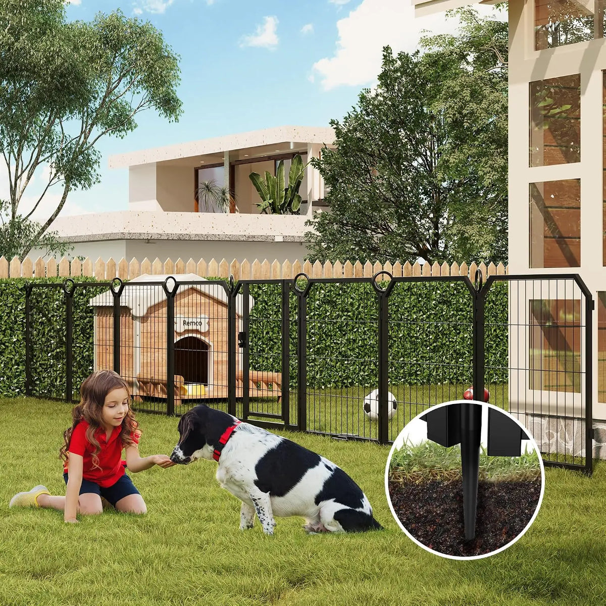 Garvee Heavy Duty Dog Playpen With Secure Self Locking Gate