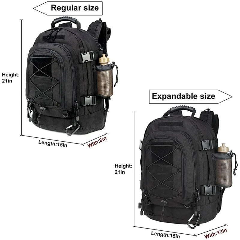 LQARMY Military Tactical Backpack With Molle System For Outdoor Hiking