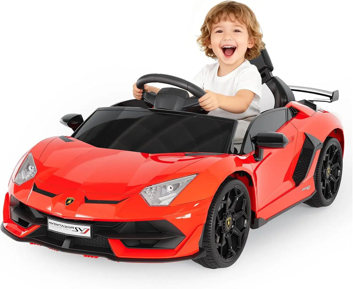 12V Kids Electric 4 Wheel Drive Off-Road Toy Rechargable Battery Car Parent Remote + Kid Pedal Dual Control, Bluetooth/AUX/TF/USB Audio Dual 25W Motors, 1-2H Playtime Offroad Vehicle Adult Toy Gift for Kids