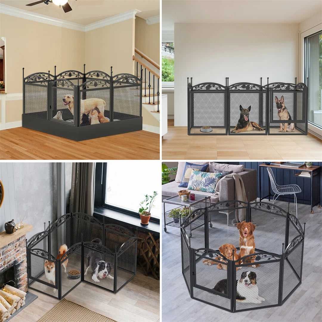 Bingopaw Heavy Duty Metal Dog Playpen For Secure Pet Enclosure
