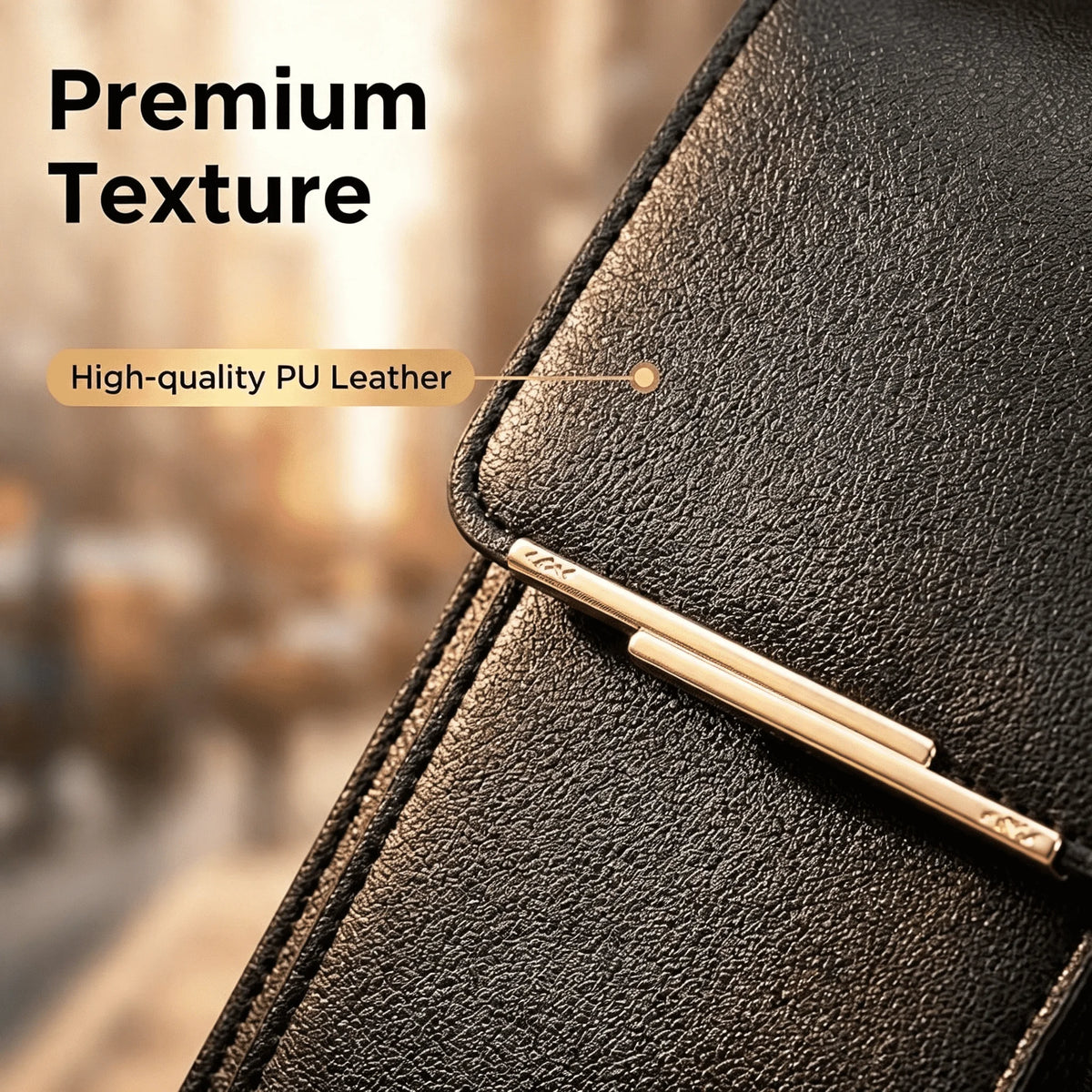 Touch Screen Cell Phone Crossbody Purse With Soft Leather Finish
